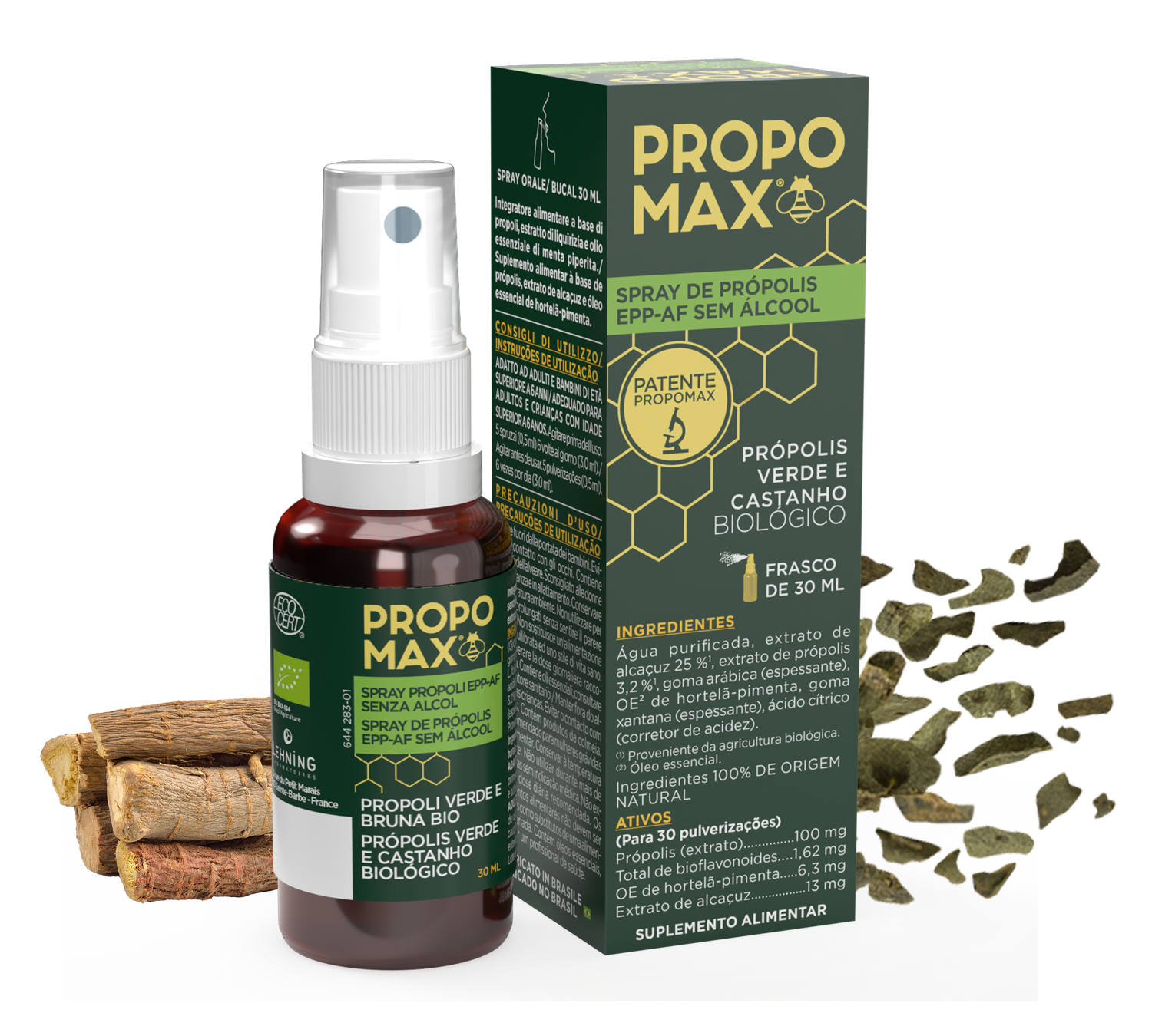 gd_spray_vert_PT_PROPOMAX_1500x1350px.png Própomax Alcohol-Free EPP-AF Propolis Spray - 30 ml - Lehning - Image 1