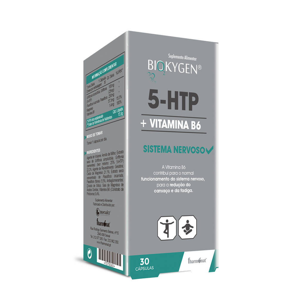 5-HTP-BIOKYGEN.png Biokygen 5-HTP - 30 Capsules - Fharmonat - Image 1