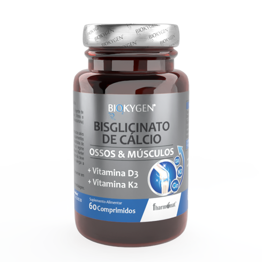 BISGLICINATO_CALCIO.png Biokygen Bisglicinato de Cálcio - 60 Comprimidos - Fharmonat - Image 1