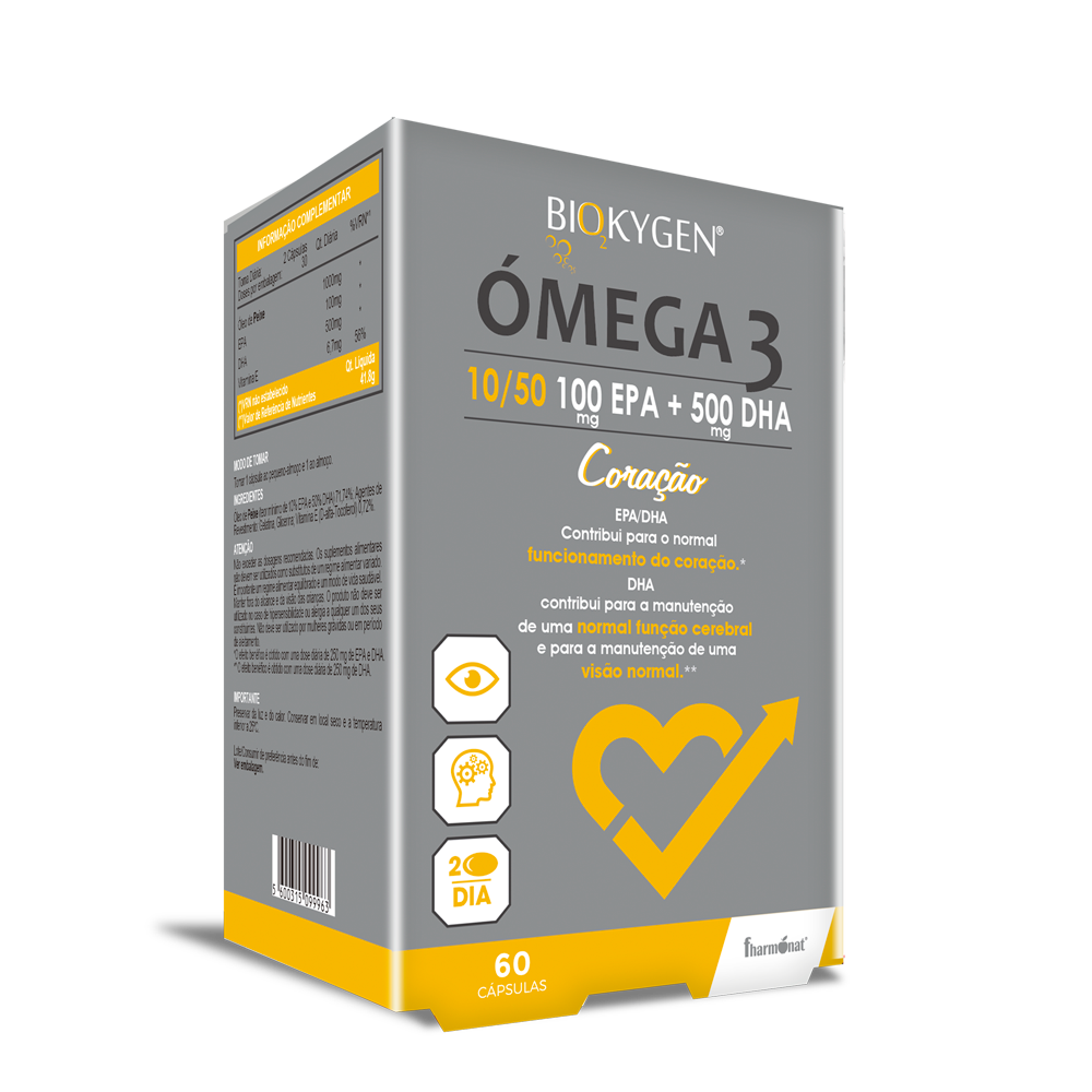 Biokygen-Omega3.png Biokygen Ómega 3 EPA 10 / DHA 50 - 60 Cápsulas - Fharmonat - Image 1