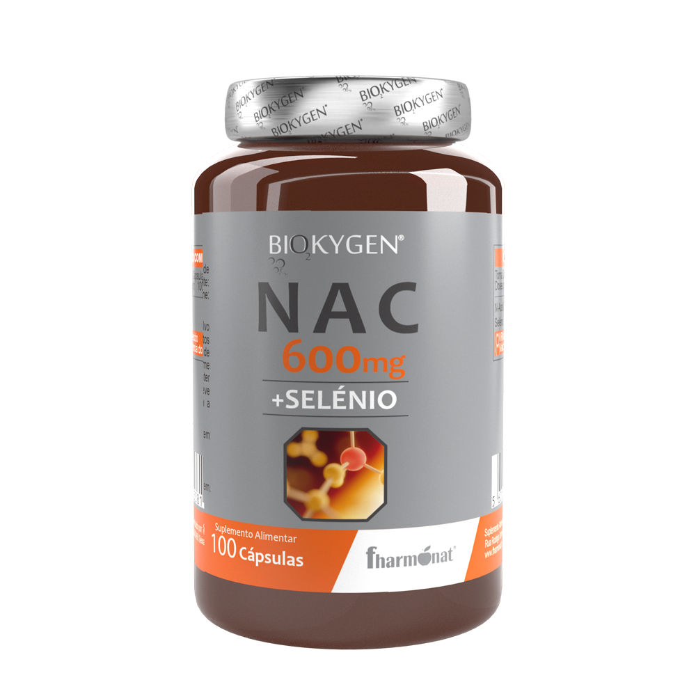 NAC.png Biokygen NAC 600 mg + Selenium - 100 Capsules - Fharmonat - Image 1