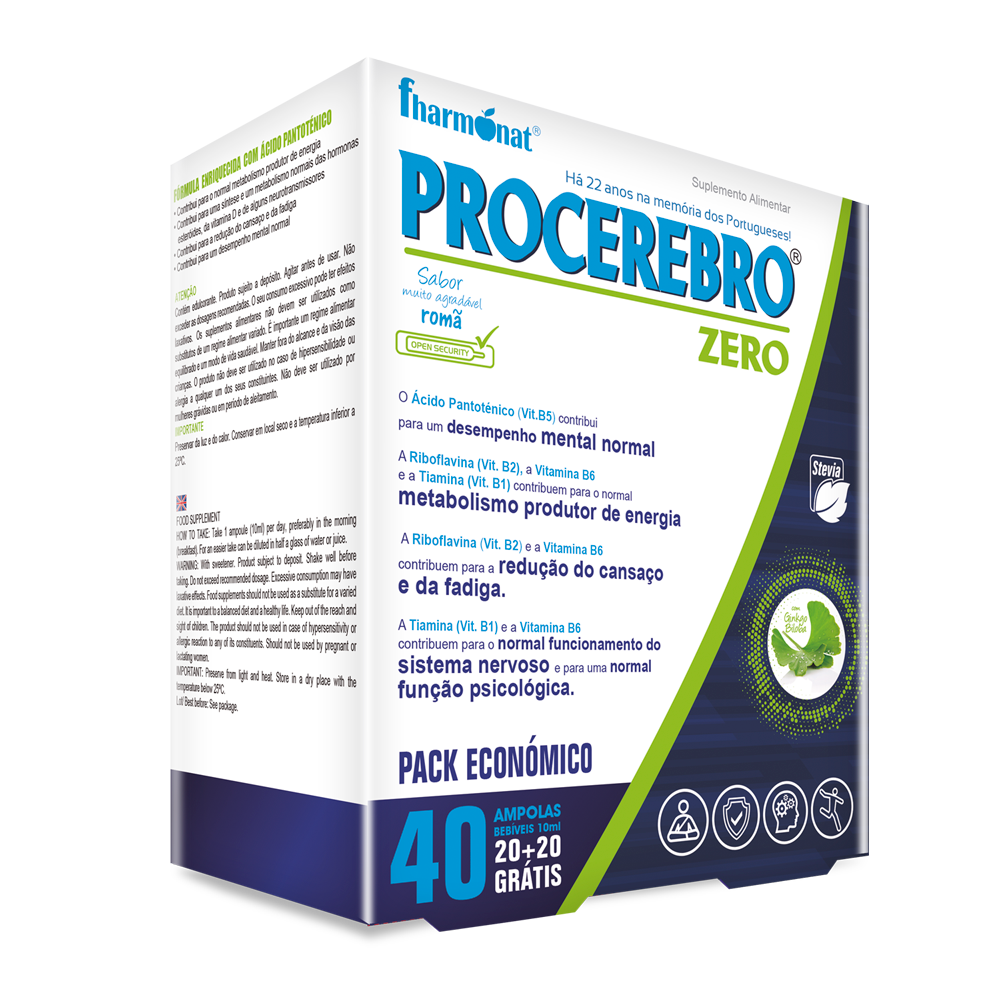 PROCEREBRO_ZERO.png Procerebro Zero - 40 ampollas bebibles de 10 ml - Fharmonat - Imagen 1
