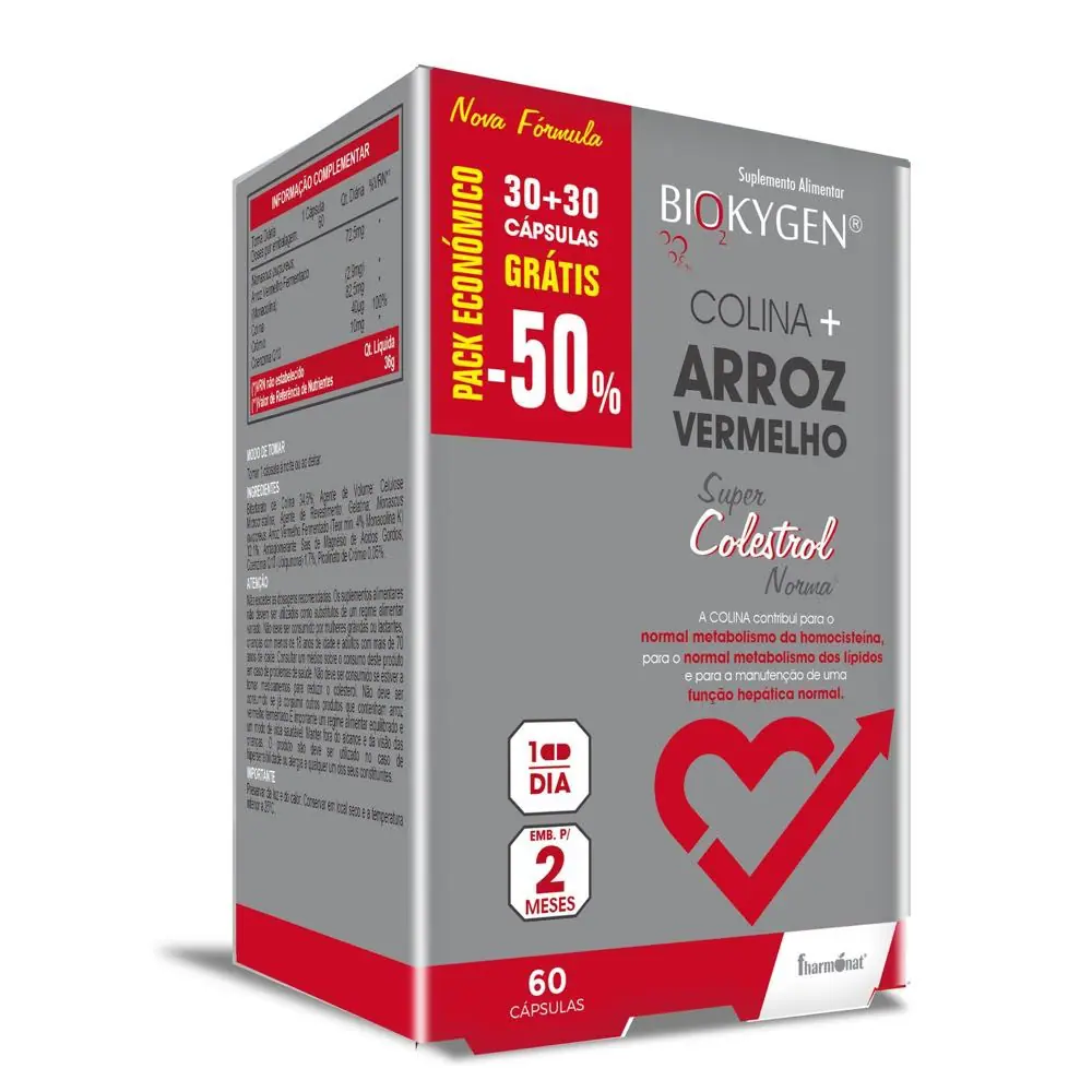 biokygen-red-rice.jpg.webp Biokygen Choline + Red Rice Value Pack - 30+30 Capsules - Fharmonat - Image 1