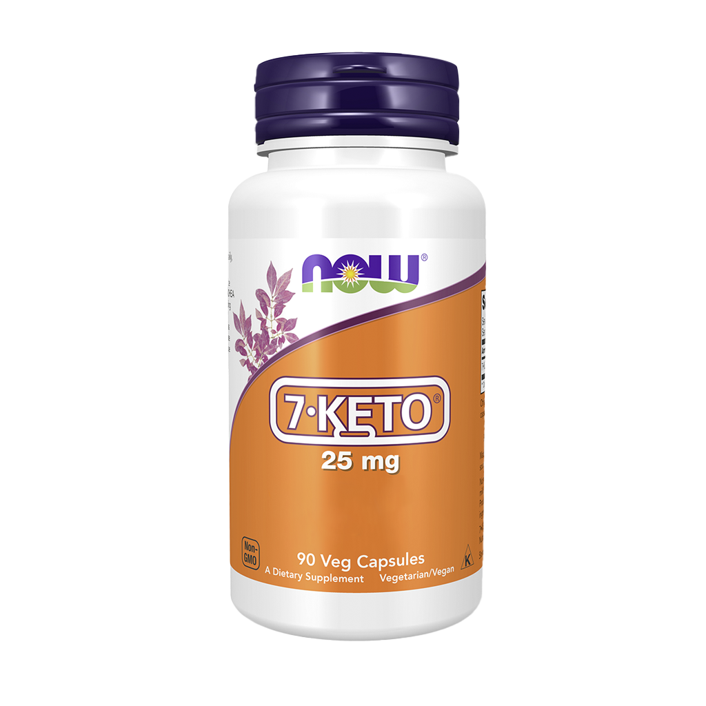 7-KETO 25 mg - 90 Cápsulas - NOW - Image 1
