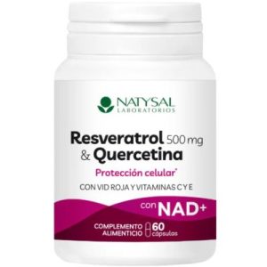 Resveratrol 500 mg + Quercetina + NAD 60 Cápsulas Natysal