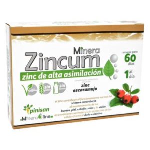 Minera Zincum Sem Glúten Vegan 60 Cápsulas - Pinisan
