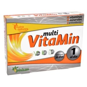 Multi Vitamin Vegan Sem Glúten 30 Cápsulas - Pinisan
