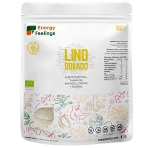 Linhaça Dourada Bio Vegan em Pó Sem Glúten 500 g Energy Feelings