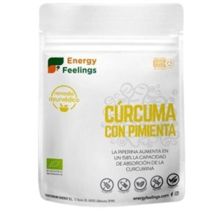 Cúrcuma com Pimenta Bio em Pó 200 g Energy Feelings