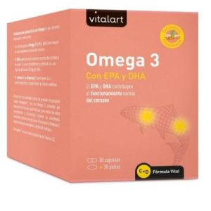 Omega 3 30 cápsulas + 30 perlas - Vitalart