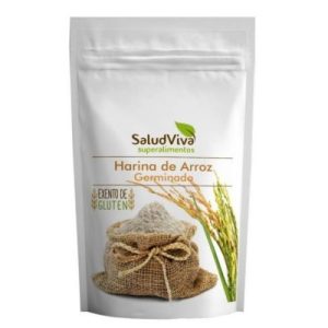 Harina de arroz sin gluten ecológica, 500 g, Salud Viva